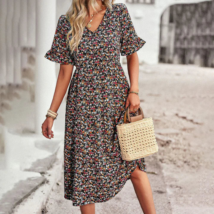 Lena – blomstret sommerkjole