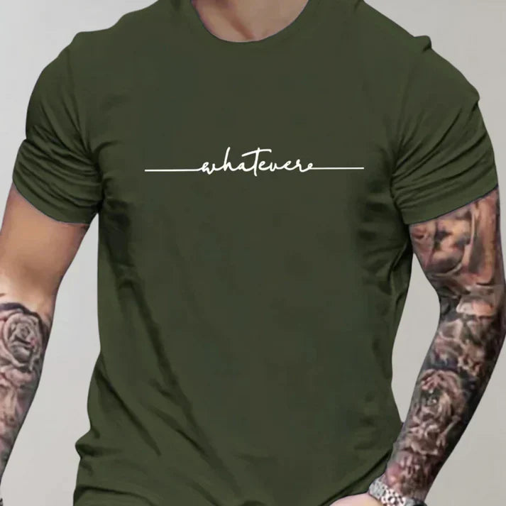 Afslappet herre-t-shirt med rund hals