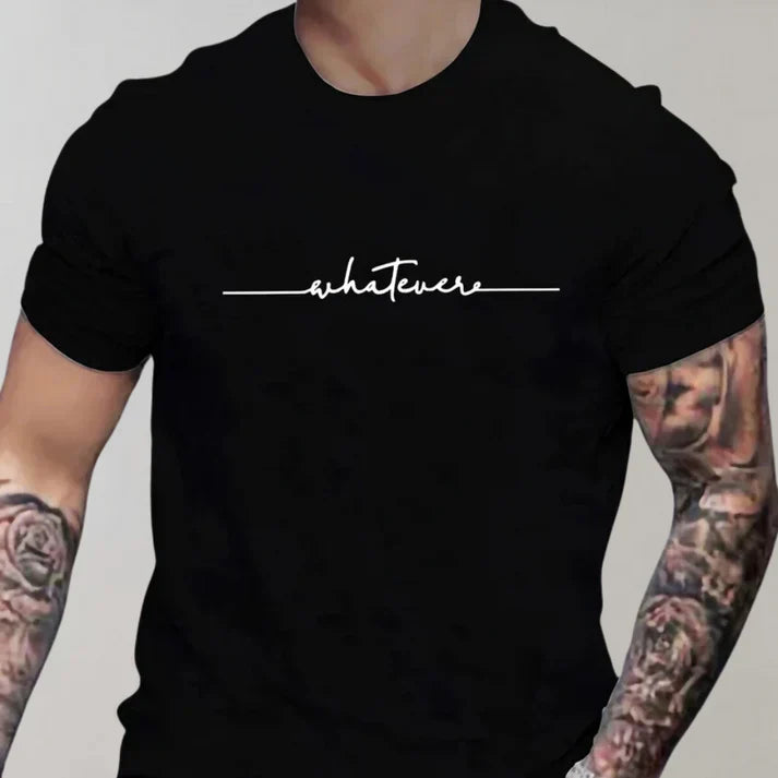Afslappet herre-t-shirt med rund hals
