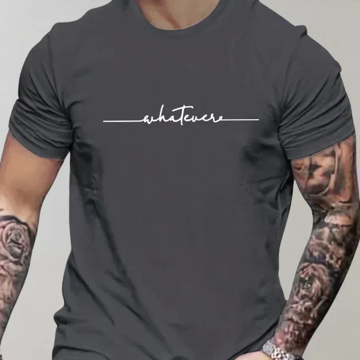 Afslappet herre-t-shirt med rund hals