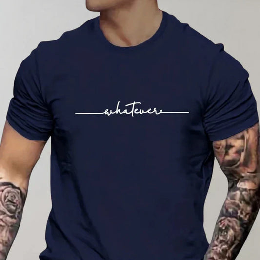 Afslappet herre-t-shirt med rund hals