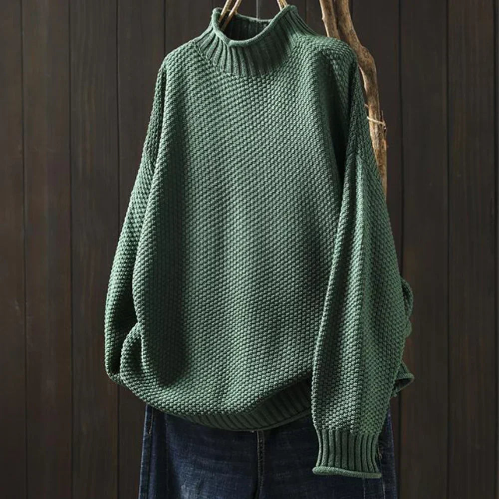 Theodora – elegant dametrøje med rullekrave
