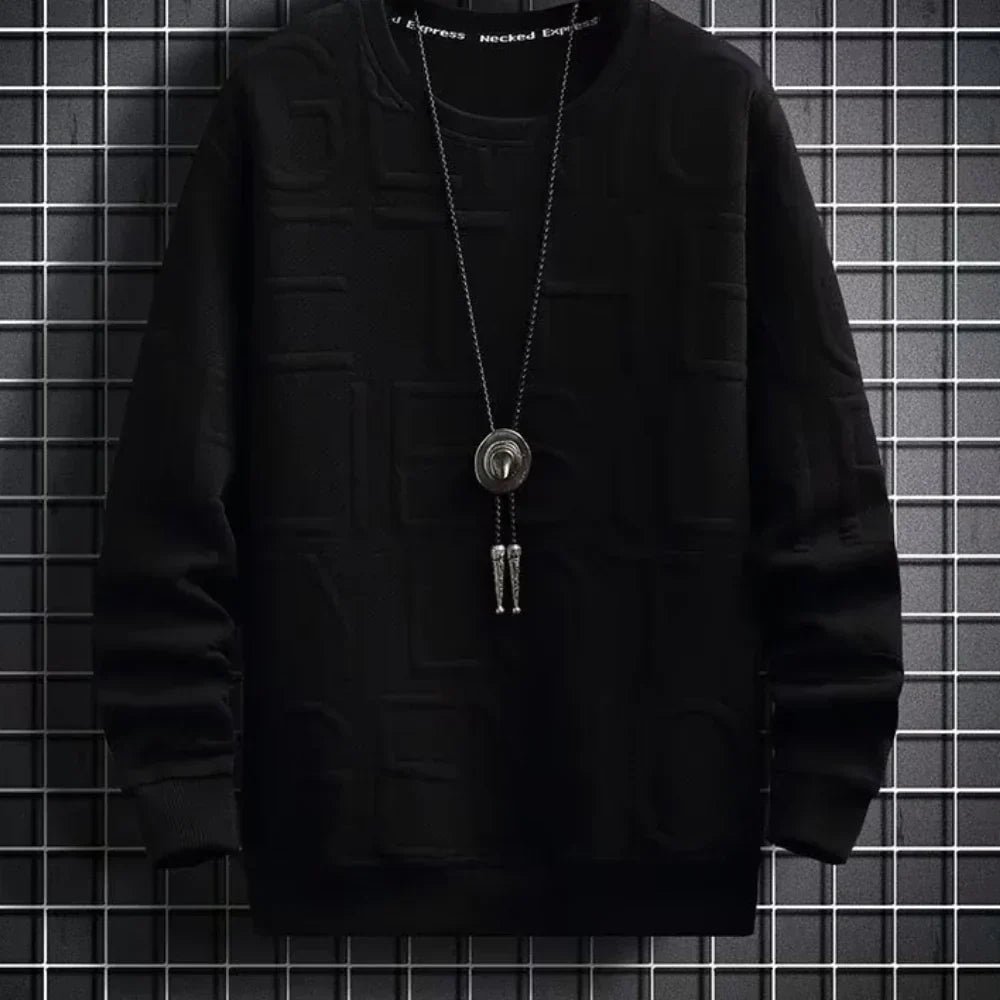 Rolf - herresweater med reliefstruktur