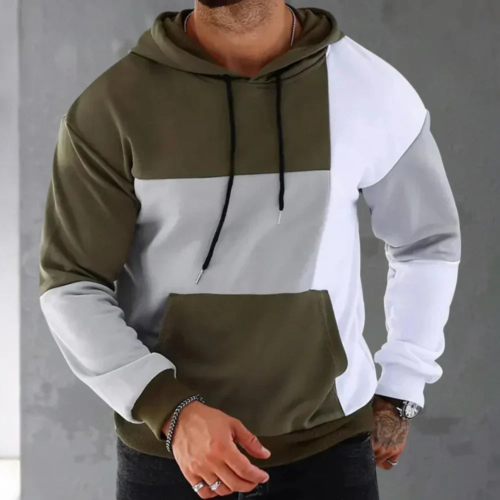 Petar – stilfuld herre sweatshirt med farveblokke og hætte