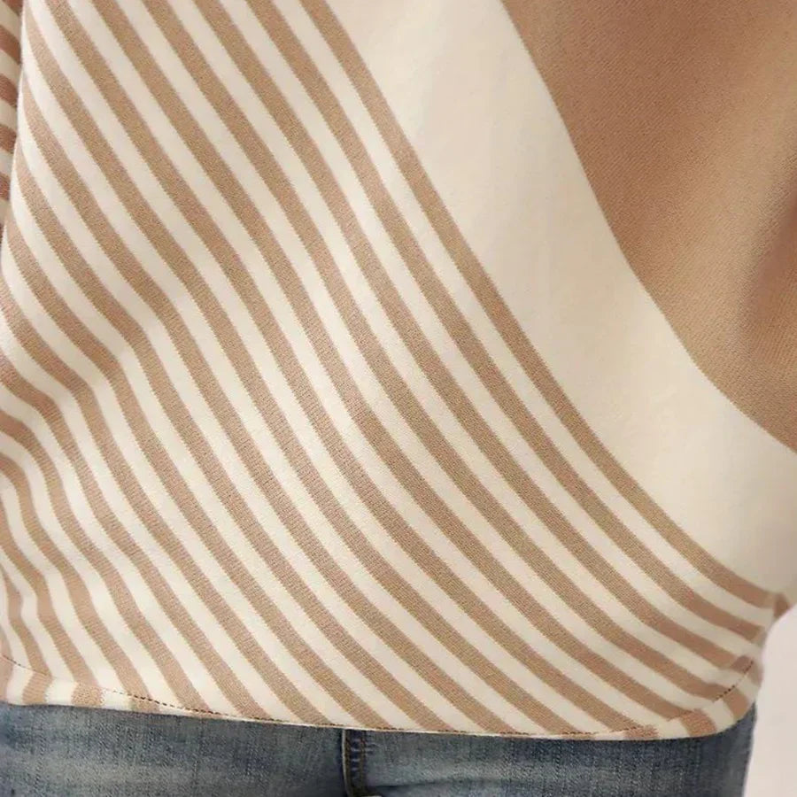 Oleda - hyggelig stribet flagermus-sweater til kvinder
