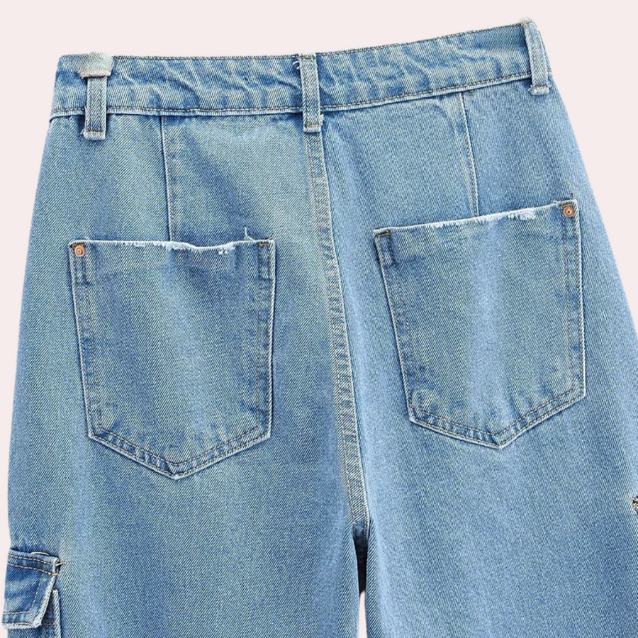 Mailani - afslappede cargo-bukser i denim til kvinder