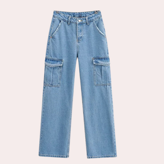 Mailani - afslappede cargo-bukser i denim til kvinder