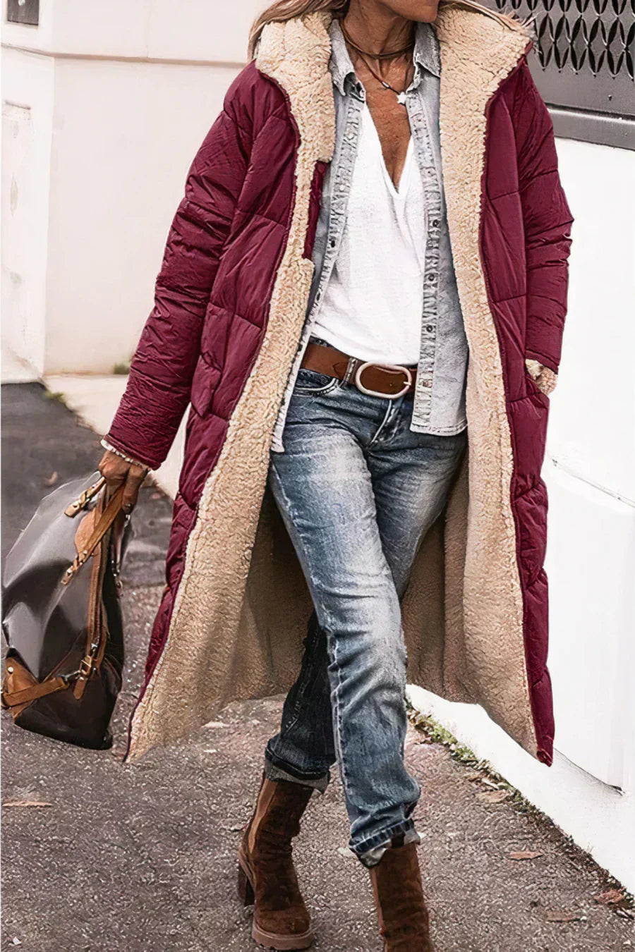 Kennedy - elegant dobbeltsidet varm parka