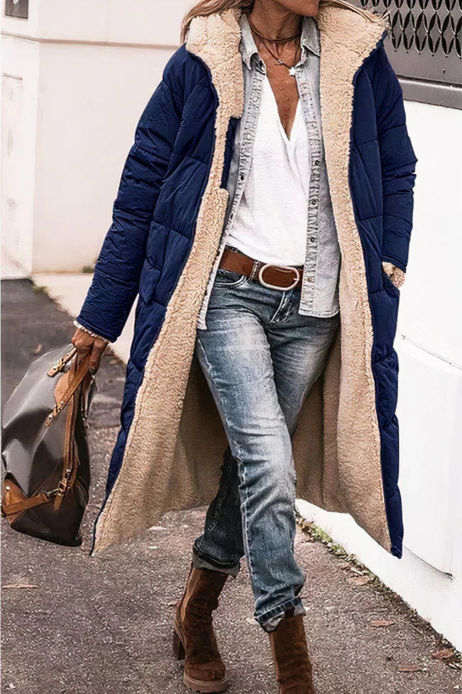 Kennedy - elegant dobbeltsidet varm parka