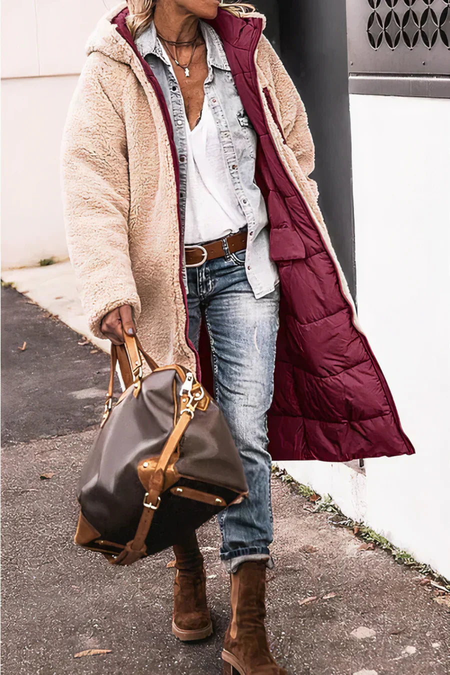Kennedy - elegant dobbeltsidet varm parka