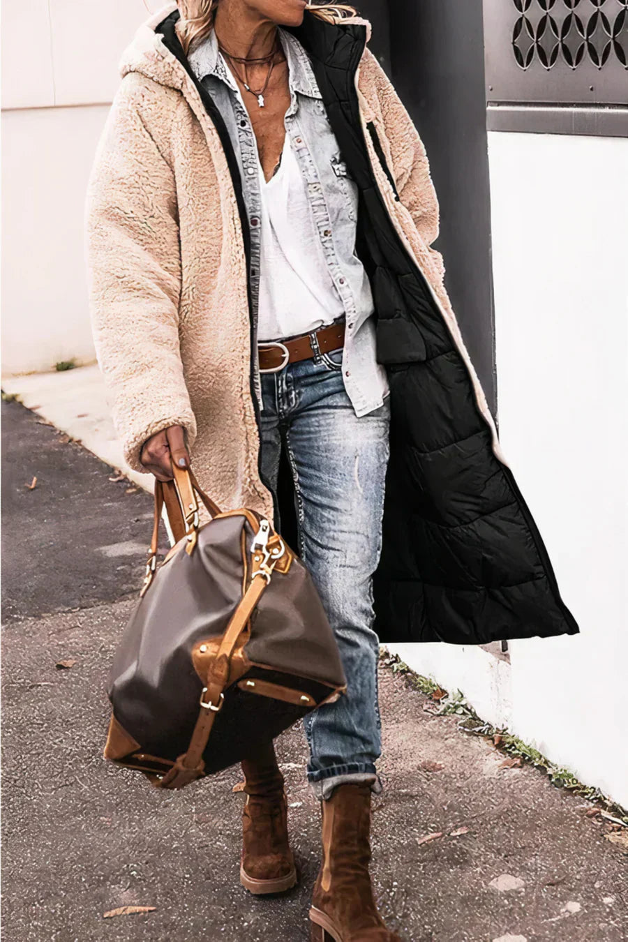 Kennedy - elegant dobbeltsidet varm parka