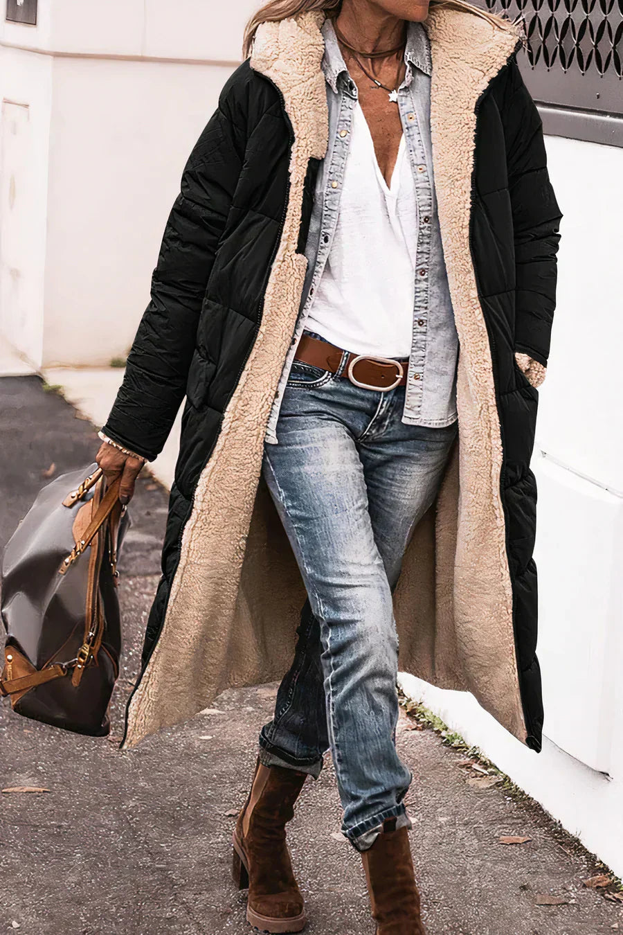 Kennedy - elegant dobbeltsidet varm parka