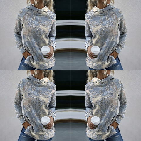 Lena - elegant trøje med print