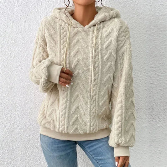 Sol l teddy fleece casual hættetrøje