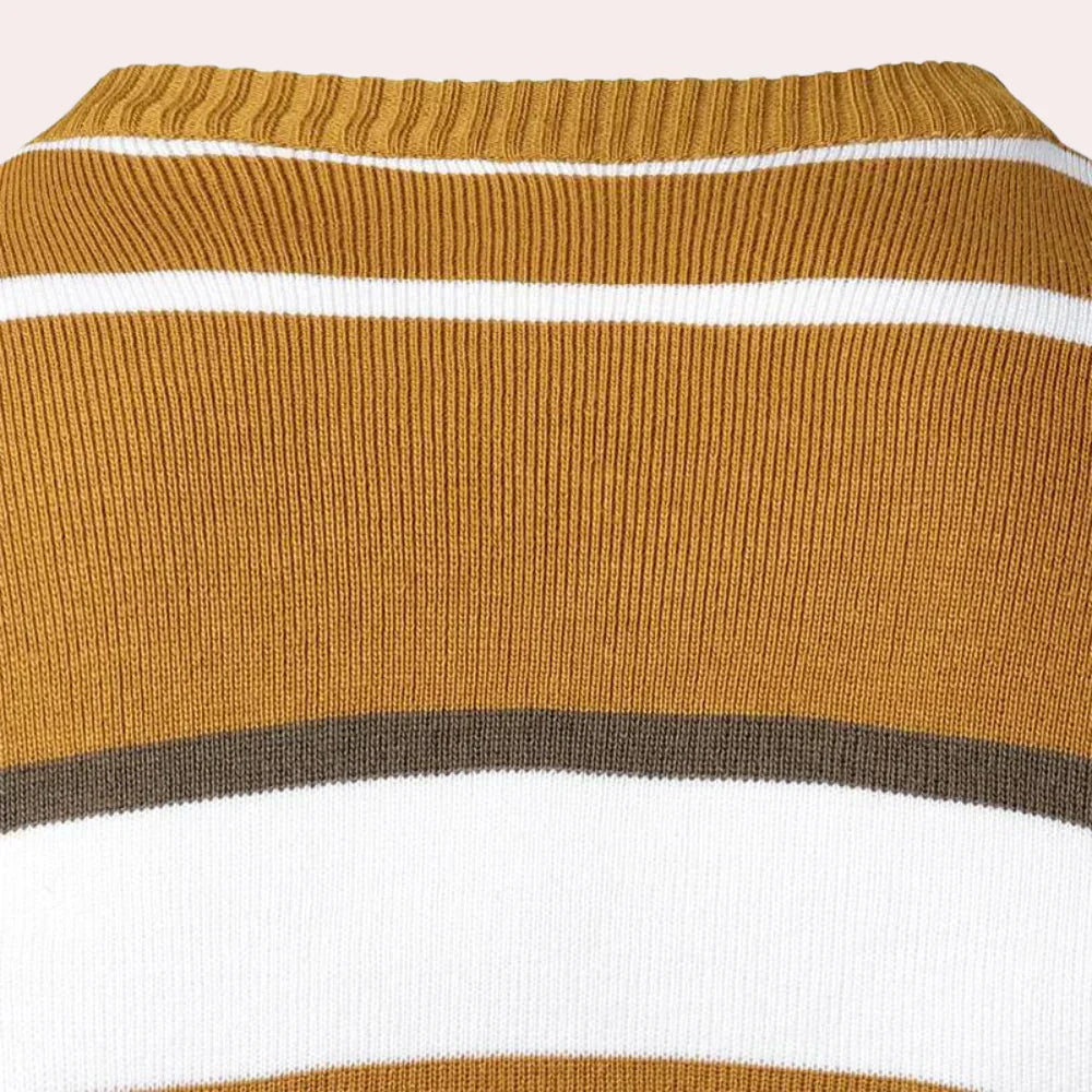 Meliko - afslappet stribet sweater til mænd