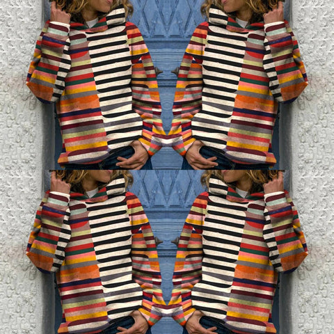 Eva janssen – flerfarvet hættetrøje