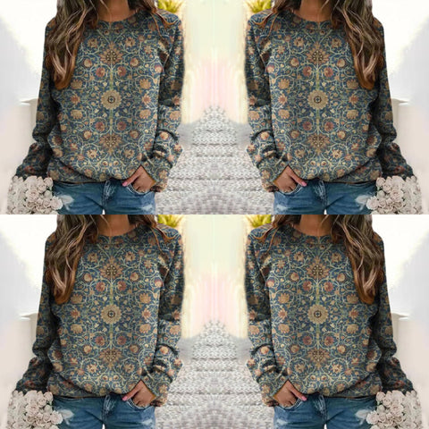 Eva Janssen – elegant sweater med blomstermønster