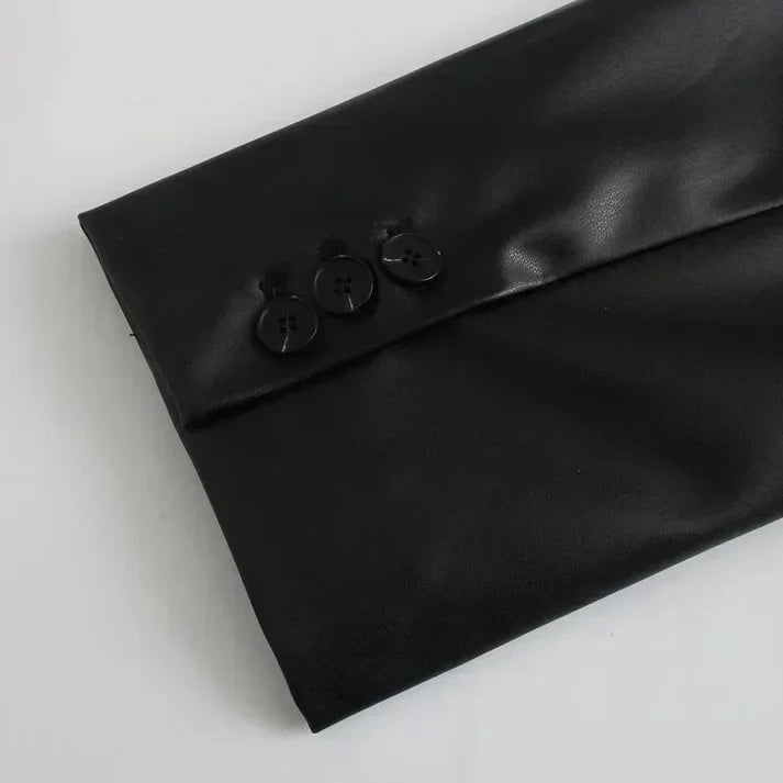 Løs pu læderjakke til kvinder - Anna