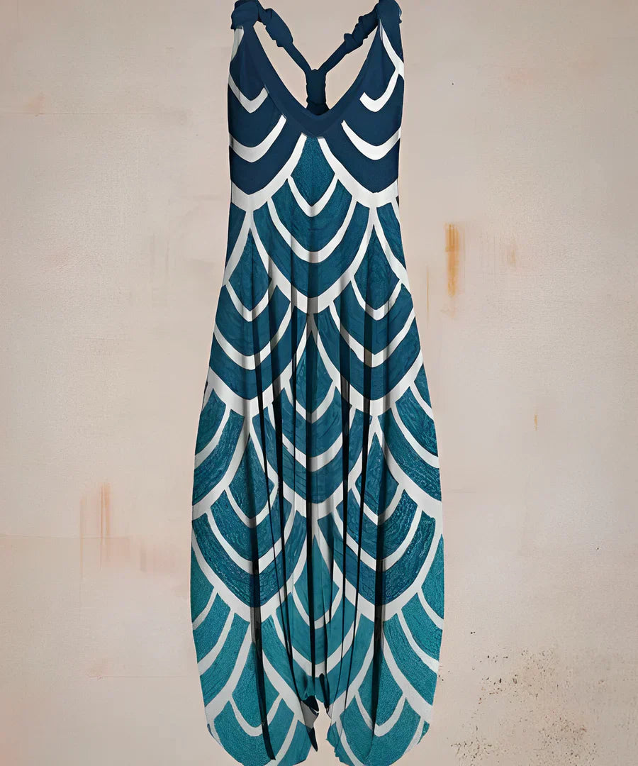 Lisa - printet boho jumpsuit til kvinder