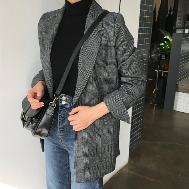 Flina - blazer med ternet jakke