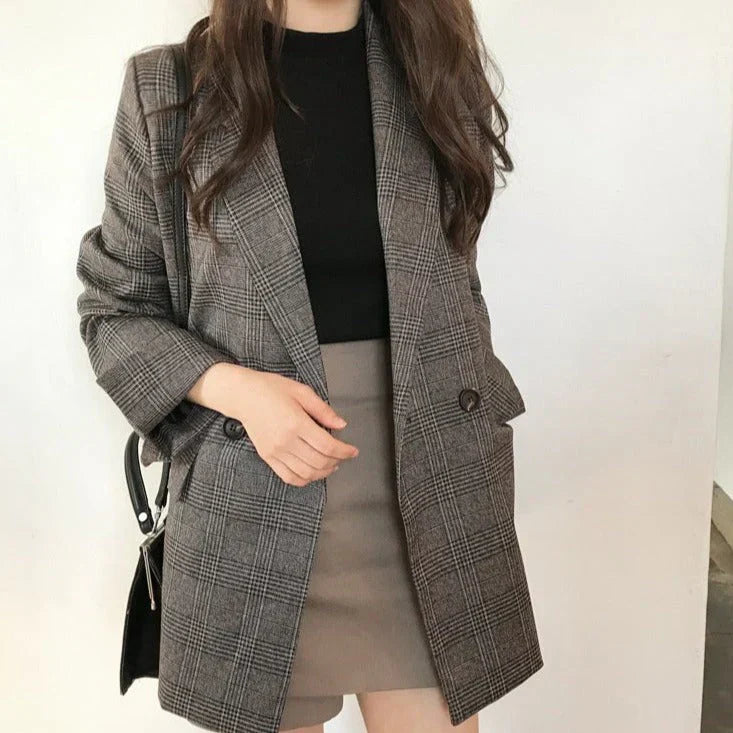 Flina - blazer med ternet jakke