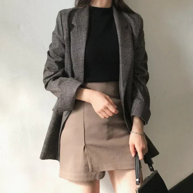 Flina - blazer med ternet jakke