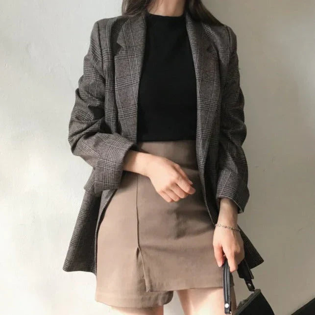 Flina - blazer med ternet jakke