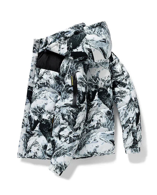 Camouflage vinterjakke til mænd - varm, stilfuld og perfekt til kolde dage