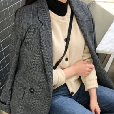 Flina - blazer med ternet jakke