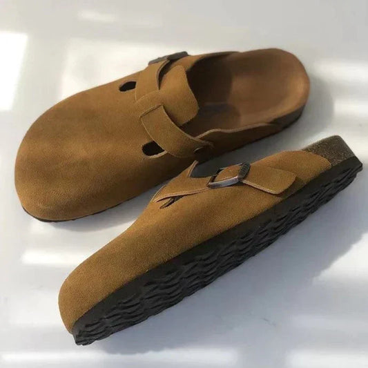 Premium unisex læder boston sandaler: stil og kvalitet i ét