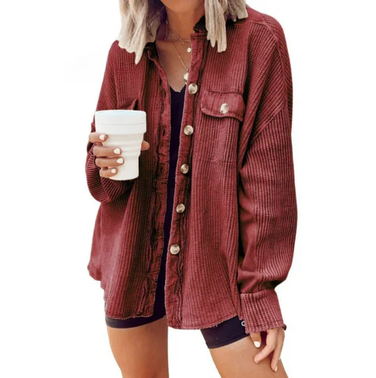 Treenighed | fløjlsjakke med uregelmæssig hætte