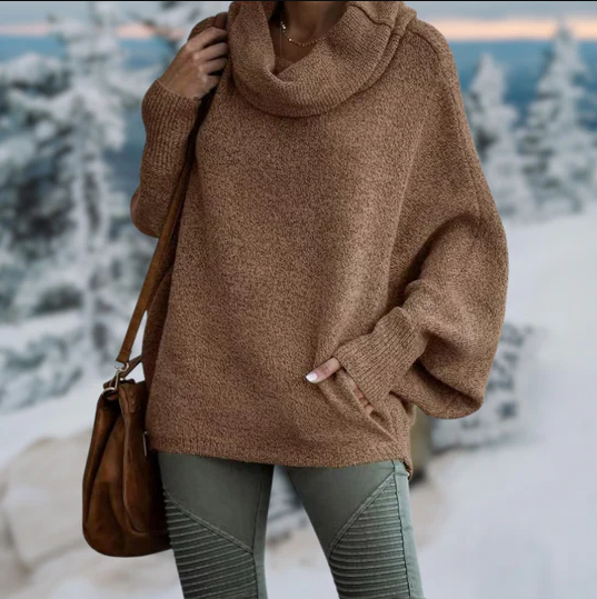 Rosy | elegant rullekravetrøje med krave