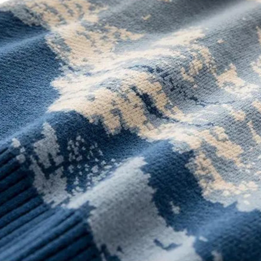 Godelief - sweater til mænd med et markant bjergprint