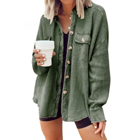 Treenighed | fløjlsjakke med uregelmæssig hætte