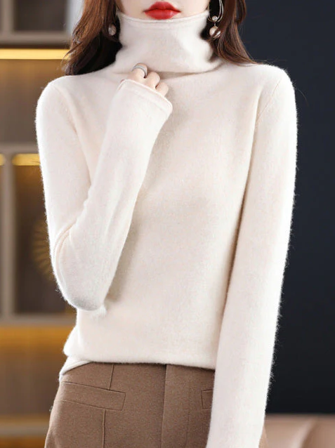 Helena vinterchic: rullekrave i ren uld for stilfuld elegance