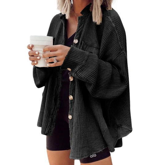 Treenighed | fløjlsjakke med uregelmæssig hætte