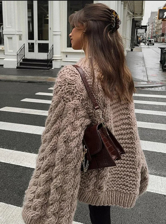 Everlee l hyggelig, overdimensioneret cardigan