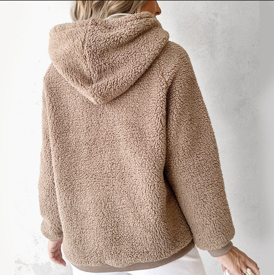 Klara l hyggelig fleece teddyjakke