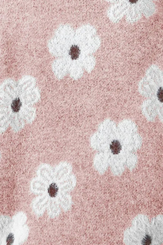 Margaret|-trøje med blomstermønster og halv lynlås