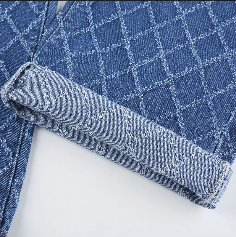 Luca - diamantformede jeans med høj talje