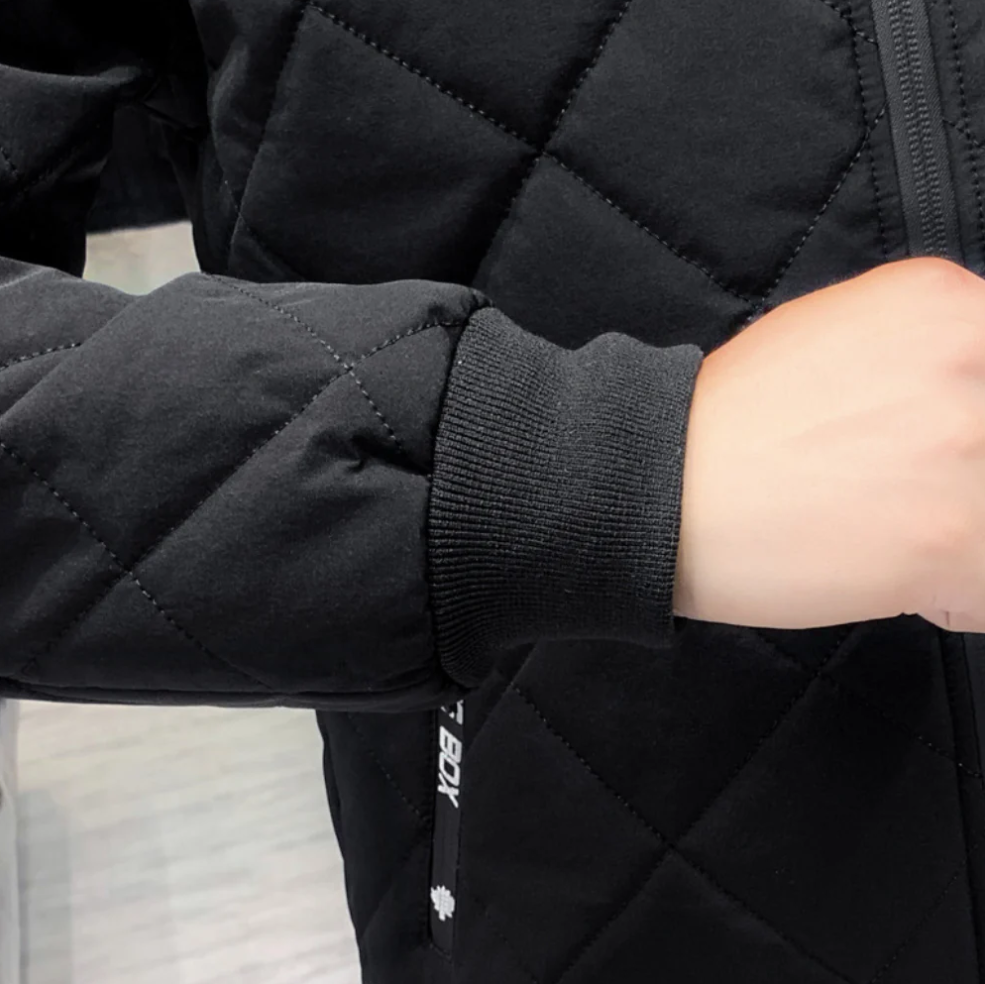 Elie - polstret jakke med fuld lynlås og hætte til mænd