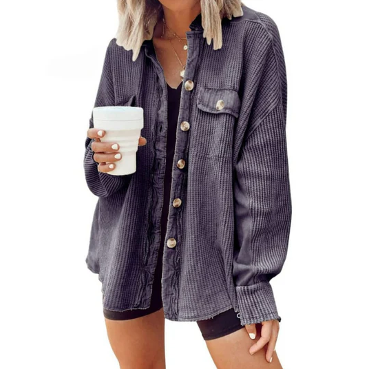 Treenighed | fløjlsjakke med uregelmæssig hætte