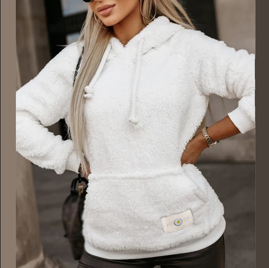 Klara l hyggelig fleece teddyjakke