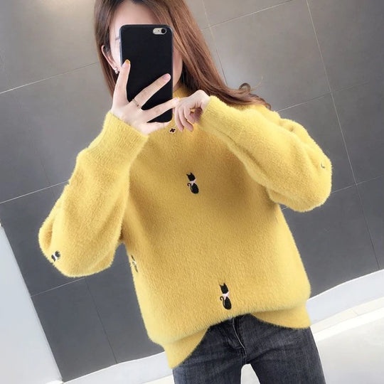 Kitty l fluffy killing rullekrave sweater