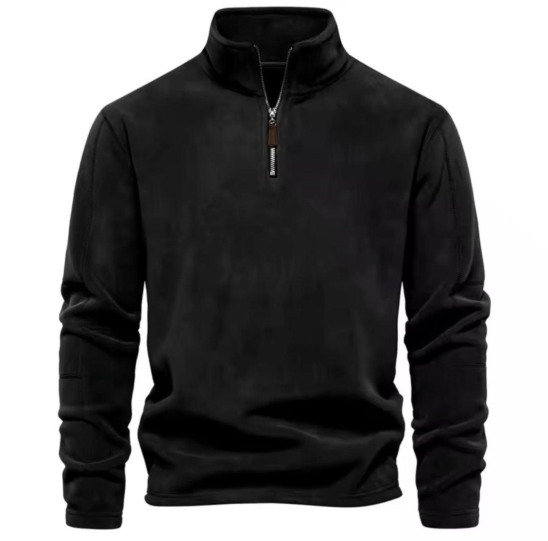 Allen sweater | Fleecetrøje til mænd med halv lynlås