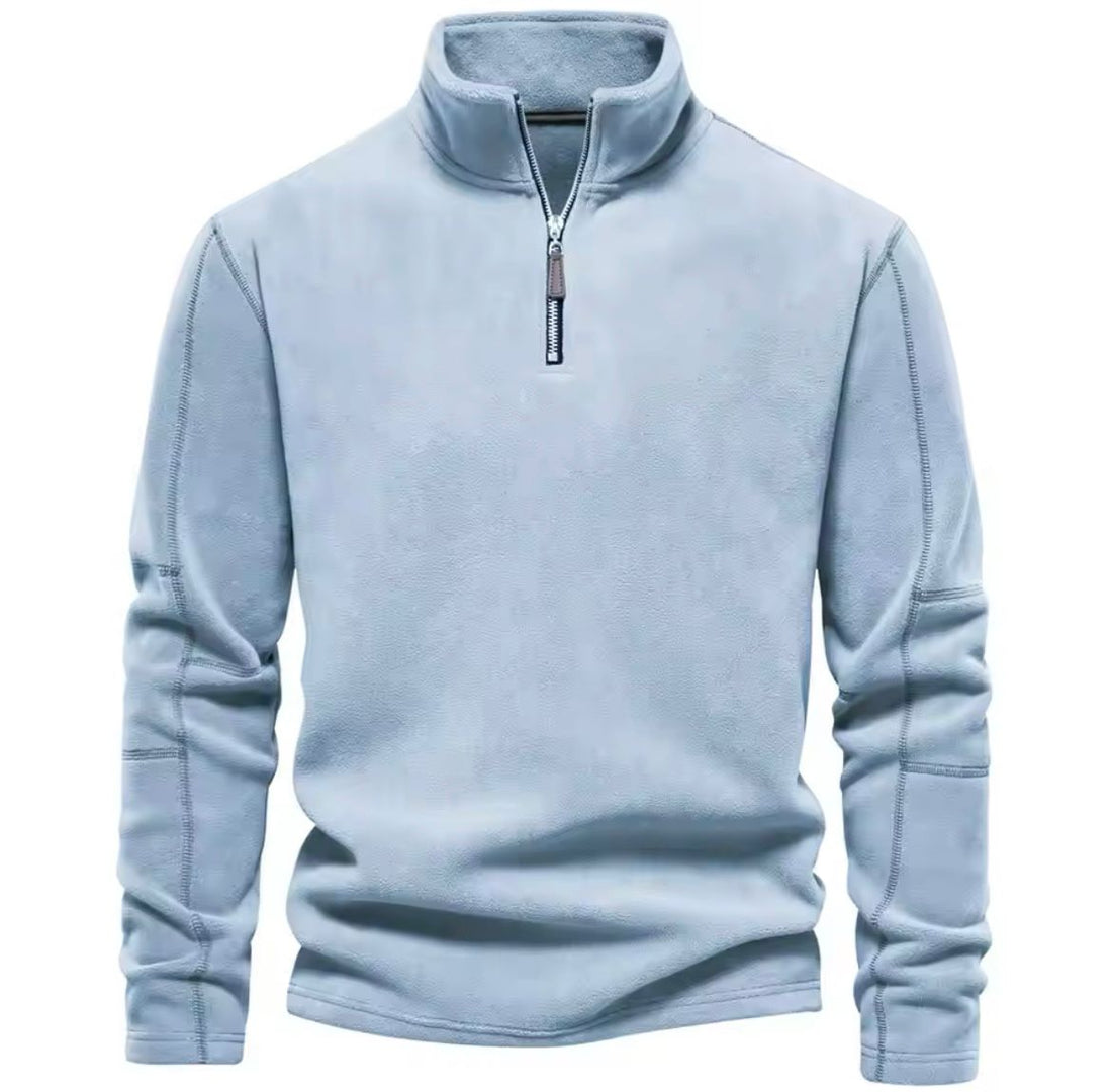Allen sweater | Fleecetrøje til mænd med halv lynlås