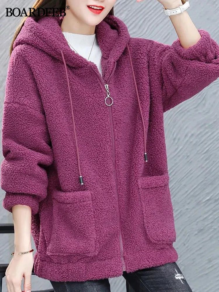 Nalia - fleecevest med hætte