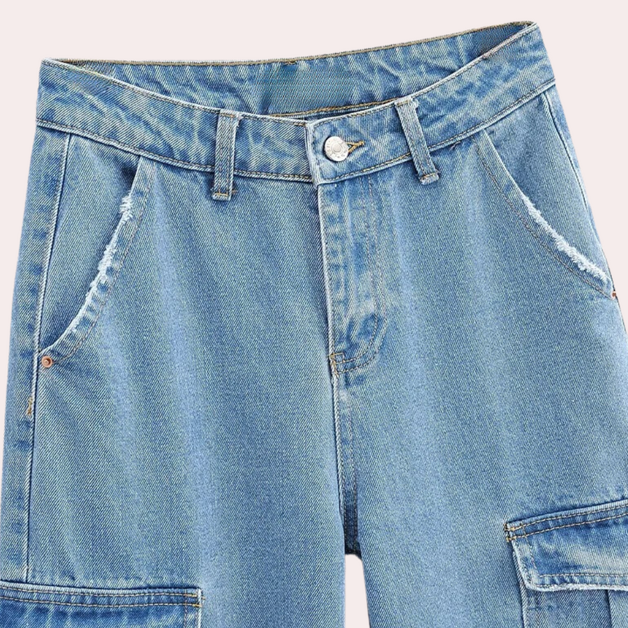 Mailani - afslappede cargo-bukser i denim til kvinder