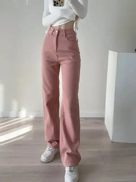 Vinterjeans til kvinder, lige model, afslappet og stilfuld