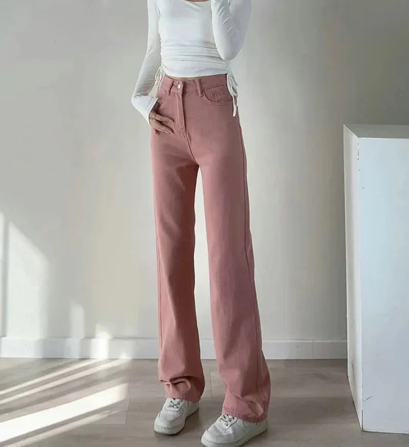 Vinterjeans til kvinder, lige model, afslappet og stilfuld
